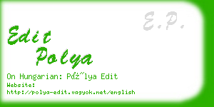 edit polya business card